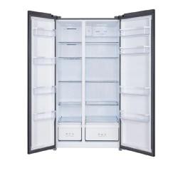 TCL REFRIGERATOR | 529 LITRE, SIDE BY SIDE, INVERTER NO FROST, ELECTRONIC CONTROL, AAT FRESH TECHNOLOGY, HUMIDITY CARE CRISPER, LED LIGHT, GLASS SHELF, BLACK GLASS - P520SBG - deluxe.com.ng