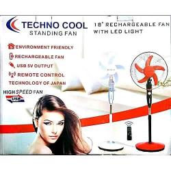 TECHNOCOOL 18 INCHES RECHARGEABLE STANDING FAN - deluxe.com.ng