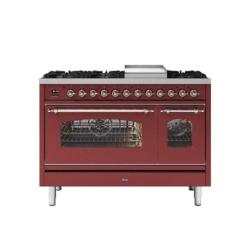 ILVE Gas Cooker | P12FNE3/SSC 120cm cooker 90cm + 30cm ovens and 6 gas burner top & Fry Top - deluxe.com.ng