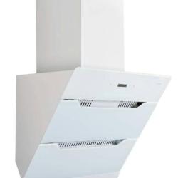 ZITALO ZH605 60CM WHITE SLANTED GLASS EXTRACTOR HOOD - deluxe.com.ng