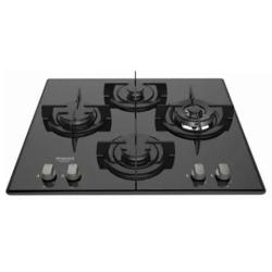 Ariston Hob Cooker |  Built-in-Gas, 60cm, Hob 4 Gas Burners, Gas-On-Glass Design, Electric Ignition – DD 642ABK - deluxe.com.ng
