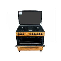 BRUHM 90X60 GAS COOKER (4 GAS+2 ELECTRIC) WOODEN FINISH | BGC-9642SN - deluxe.com.ng