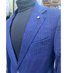  BLUE STRIPE TURKEY SUIT WITH ONE BUTTON | AVAILABLE IN ALL SIZES (CHIFAS) (N) - deluxe.com.ng