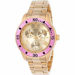 Invicta 21774 Women’s Angel Quartz Chronograph Rose Gold Dial Small Size Watch