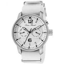 Lucien Piccard LP-13017-02-WHT Men’s Expeditor White Dial Fabric Strap Watch