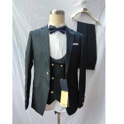 GREY 3 PIECE SUIT WITH ONE BUTTON SUIT | AVAILABLE IN ALL SIZES (MADU) (N) - deluxe.com.ng
