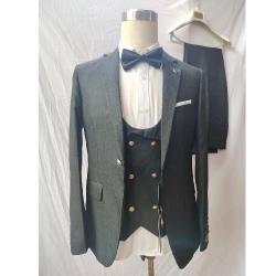 LIGHTGREY 3 PIECE SUIT WITH ONE BUTTON SUIT | AVAILABLE IN ALL SIZES (MADU) (N) - deluxe.com.ng