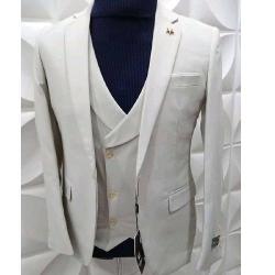 WHITE 3 PIECE SUIT WITH ONE BUTTON  | AVAILABLE IN ALL SIZES (MADU) (N) - deluxe.com.ng