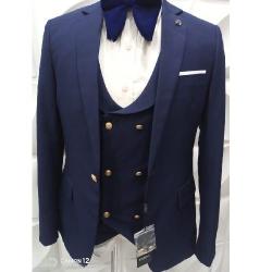 NAVY BLUE SUIT WITH ONE BUTTON SUIT | AVAILABLE IN ALL SIZES (MADU) (N) - deluxe.com.ng