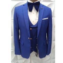NAVY BLUE 3 PIECES SUIT WITH ONE BUTTON SUIT | AVAILABLE IN ALL SIZES (MADU) (N) -deluxe.com.ng