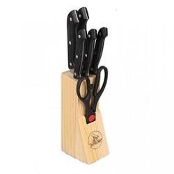 Master Chef 8 Pcs Kitchen Knife Set With Wooden Block - deluxe.com.ng