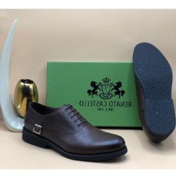 EXQUISITE DARK BROWN CORPORATE SHOE WITH SIDE BUCKLE AND LACE | AVAILABLE IN ALL SIZES (OWOGLO) (N) - deluxe.com.ng 