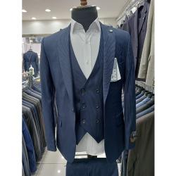 GREY STRIPPED TURKEY SUIT  (COMPLETE) WITH ONE BUTTON | AVAILABLE IN ALL SIZES (DEJOS) (N) - deluxe.com.ng