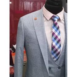 LIGHT GREY TURKEY SUIT  (COMPLETE) WITH ONE BUTTON | AVAILABLE IN ALL SIZES (DEJOS) (N) - deluxe.com.ng