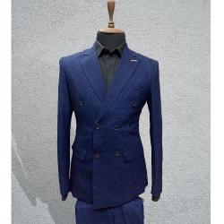 DARK BLUE TURKEY SUIT WITH FOUR BUTTONS | AVAILABLE IN ALL SIZES (CHIFAS) (N) - deluxe.com.ng 