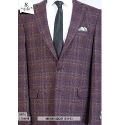 DARK PURPLE WITH LIGHT CREAM AND LIGHT BLUE STRIPPED TURKEY BLAZER | AVAILABLE IN ALL SIZES (SWNL) (N) - deluxe.com.ng
