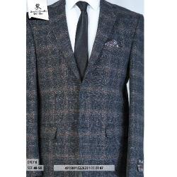 DARK GREY AND LIGHT BROWN STRIPPED TURKEY BLAZER | AVAILABLE IN ALL SIZES (SWNL) (N) - deluxe.com.ng