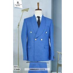  EXECUTIVE LIGHT BLUE BREASTED TURKEY SUIT WITH GOLDEN BUTTONS | AVAILABLE IN ALL SIZES (SWNL) (N) - deluxe.com.ng