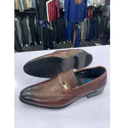 DARK BROWN WITH BLACK NOSESHOE WITHOUT LACES | AVAILABLE IN ALL SIZES (DEJOS) (N) - deluxe.com.ng