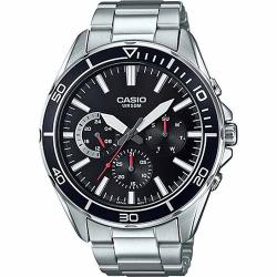 Casio MTD320D-1AV Men’s Multifunction Black Dial Bracelet Large Size Watch - deluxe.com.ng