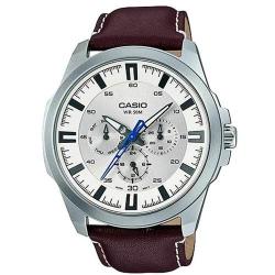 CASIO GENT'S MTP-SW310L-7AVDF ANALOG MULTI DIAL BROWN LEATHER WATCH