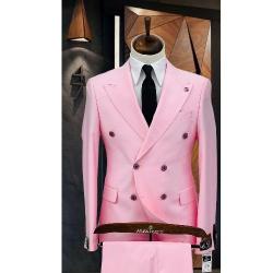 PINK DOUBLE BREASTED SUIT | AVAILABLE IN ALL SIZES (NIFA) (N) - deluxe.com.ng