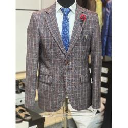 DARK BROWN AND STRIPPED TURKEY JACKET | AVAILABLE IN ALL SIZES (NIFA) (N) - deluxe.com.ng