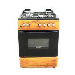 SCANFROST 60X60 CMS, WOOD FINISH, 3 GAS BURNERS 1 HOT PLATES, GAS OVEN + GRILL + TURNSPIT | CK-6312 NG - deluxe.com.ng