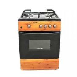 SCANFROST 60X60 CM ,WOOD FINISH , 4 GAS BURNERS & GAS OVEN+GRILL  | CK6402 NG- deluxe.com.ng