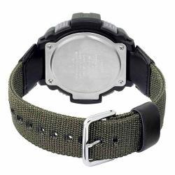 Casio SGW300HB-3AV Men’s Sport Gear Twin Sensor Green Nylon Band Large Watch 