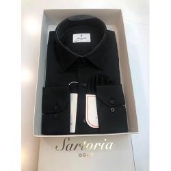 SARTORIA EXQUISITE BLACK LONG SLEEVE SHIRT | AVAILABLE IN ALL SIZES (SWNL) (N) - deluxe.com.ng 