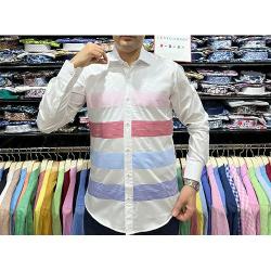 EXQUISITE WHITE, PINK, RED SKY BLUE AND BLUE STRIPPED LONG SLEEVE SHIRT | AVAILABLE IN ALL SIZES (SWNL) (N) - deluxe.com.ng