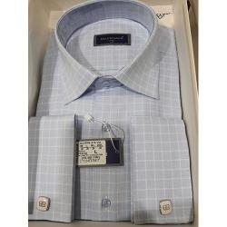 BALENCIAGA EXQUISITE SKY BLUE AND WHITE STRIPPED LONG SLEEVE SHIRT WITH CUFFLINGS | AVAILABLE IN ALL SIZES (SWNL) (N) - deluxe.com.ng