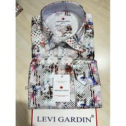 ABRAHAM MOON EXQUISITE MULTI COLOUR DESIGNED LONG SLEEVE SHIRT | AVAILABLE IN ALL SIZES (SWNL) (N) - deluxe.com.ng
