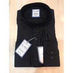 T.M. MERLIN EXQUISITE BLACK LONG SLEEVE SHIRT WITH ROUND COLLAR | AVAILABLE IN ALL SIZES (SWNL) (N) - deluxe.com.ng