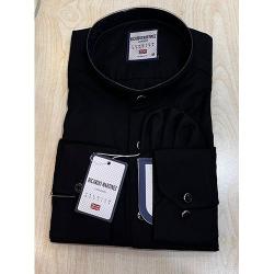 RICARDO MARTINEZ EXQUISITE BLACK LONG SLEEVE SHIRT WITH ROUND COLLAR | AVAILABLE IN ALL SIZES (SWNL) (N) - deluxe.com.ng