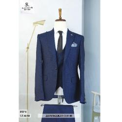 EXQUISITE NAVY BLUE THREE PIECES TURKEY SUIT | AVAILABLE IN ALL SIZES (SWNL) (N) - deluxe.com.ng
