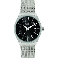 ROTARY GB00033/19 MEN’S STAINLESS STEEL WITH BLACK DIAL SMALL SIZE WATCH