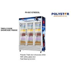 Polystar Triple Door Showcase Fridge | PV-SC1275DD3L - deluxe.com.ng