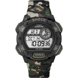 TIMEX T49976 MEN'S EXPEDITION BASE SHOCK ALARM INDIGLO DIGITAL WATCH