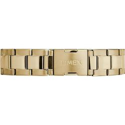 Timex T2R100 Unisex Briarwood Terrace White Dial Gold Band Medium Size Watch