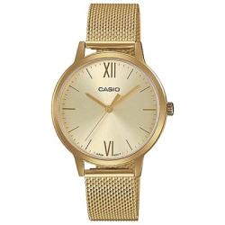 CASIO LTP-E157MG-9ADF WOMEN’S ANALOG GOLD DIAL GOLD MESH WATCH - deluxe.com.ng