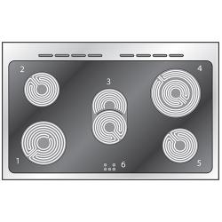 Elba Gas Cooker | 90cm 5 Vitroceramic Cooker + Electric Oven - 9S4EX939 - deluxe.com.ng 