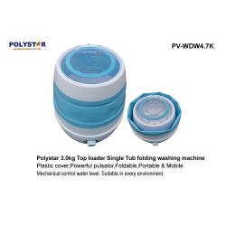 Polystar 3kg Foldable  Single Tub Washing Machine with Plastic Cover | PV- WDW4.7K - deluxe.com.ng