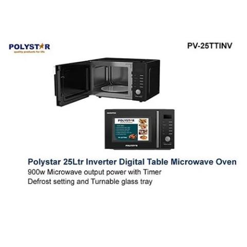  Polystar 25L Inverter Digital Microwave With Grill | PV-25TTINV - deluxe.com.ng