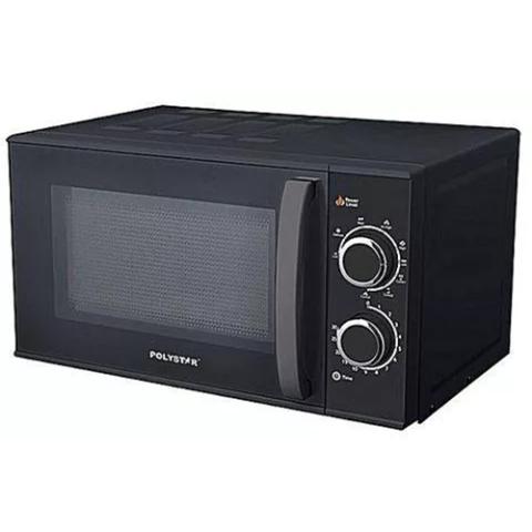 Polystar 20 Ltrs Manual Solo Microwave/ Black Housing White Painting Cavity | PV-C20LMXB - deluxe.com.ng