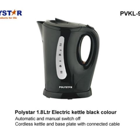 POLYSTAR 1.8LTR ELECTRIC KETTEL BLACK - deluxe.com.ng