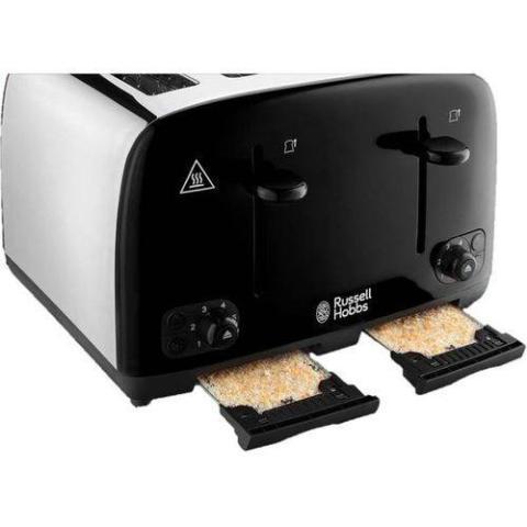 Russell Hobbs| Cavendish Black Stainless Steel 4 Slice Toaster - deluxe.com.ng