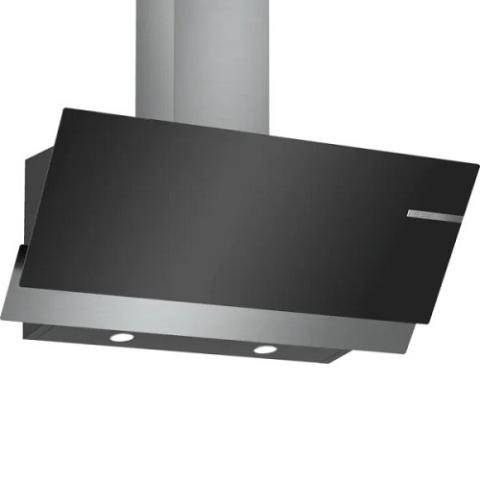Bosch Serie | 4 wall-mounted cooker hood 90 cm clear glass black printed DWK96AJ60M - deluxe.com.ng