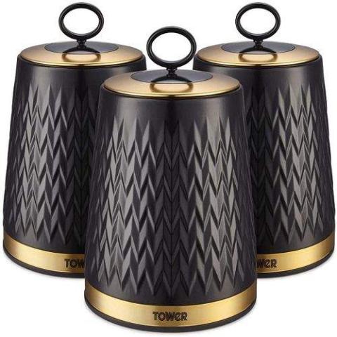 Tower | Empire Set Of 3 Storage Caniister.- deluxe.com.ng